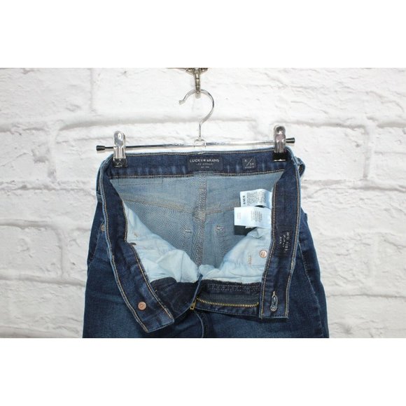 Lucky Brand Blue Cotton Denim Mid Rise Skinny Jeans Size 29 - Picture 6 of 8